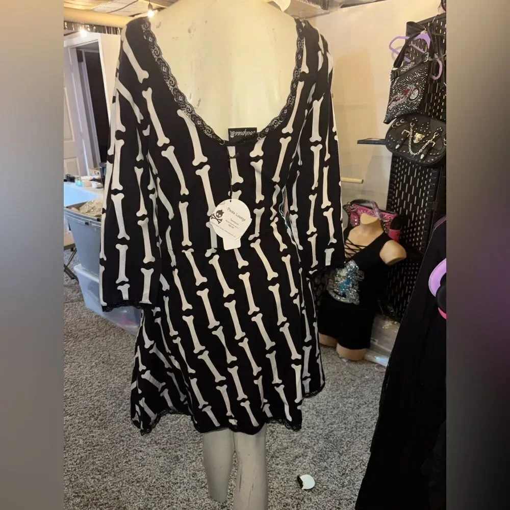 Sourpuss Miss Bones Skater Dress